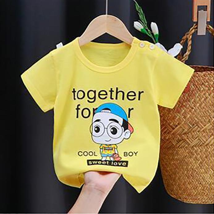 Summer Kids Cute Printing T Shirts Short Sleeve Tops Korean Style O-neck Loose T Shirts For Children Girls and Boys