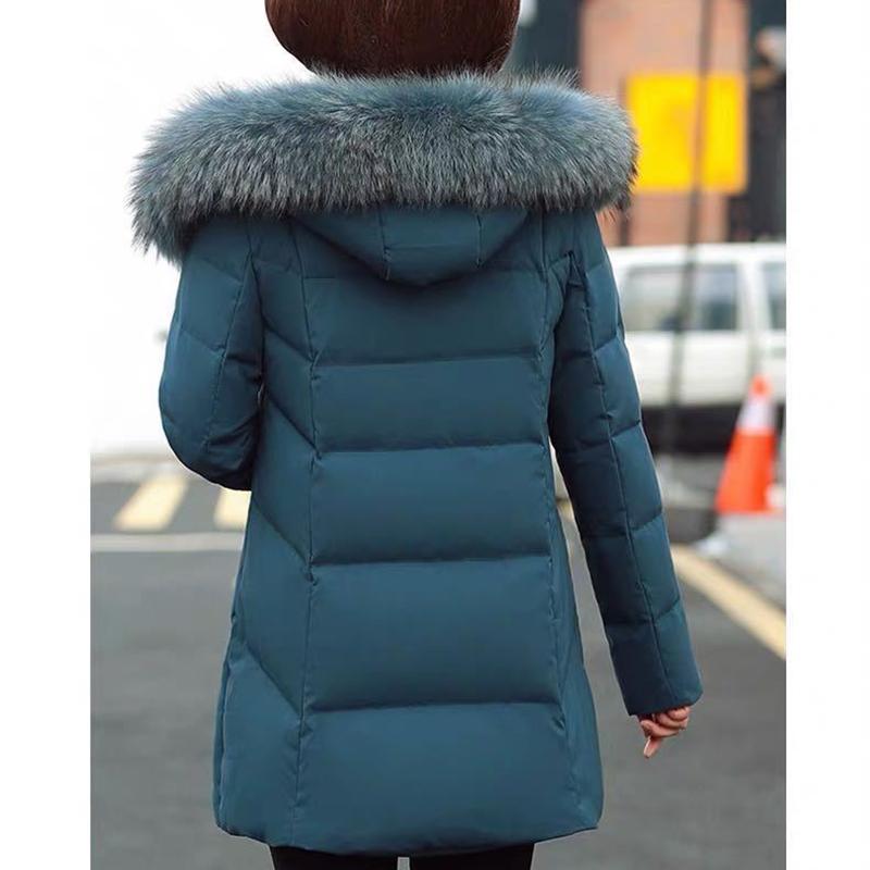 Autumn and Winter Ladies Mid-length Down Padded Jacket, Fashionable Middle-aged and Elderly Padded Jacket