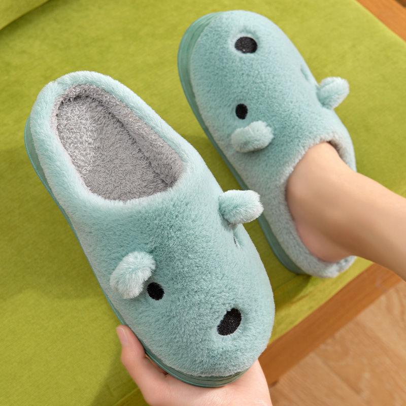 Autumn and Winter Pure Cotton Slippers Indoor Non-slip Soft-soled Shoes Warm Simple Plush Cotton Shoes