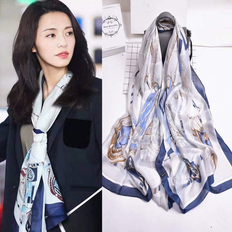 Fashion Chiffon Scarf Print Silk Shawl Scarves Women Accessories