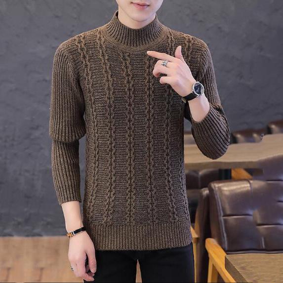 Cashmere Sweater Men Brand Clothing 2019 Autumn Winter Slim Warm Sweaters Turleneck Pullover Men Top