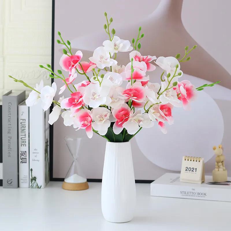 Phalaenopsis Simulation Flower Fake Flower Orchid Dining Table Flower Living Room Coffee Table Porch Furnishings Decorative Floral Ornaments