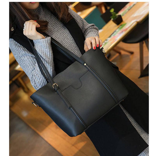 Cowhide Handbags Portable Large-capacity Simple and Versatile Shoulder Bag Messenger Fashionable Leather Tote Bag Tide