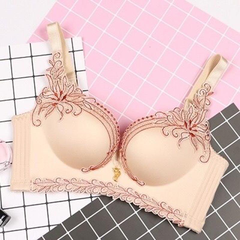 Women's Bras Underwear Women Push Up Seamless Underwire Bra Gather Adjustable Girls Lingerie Bra