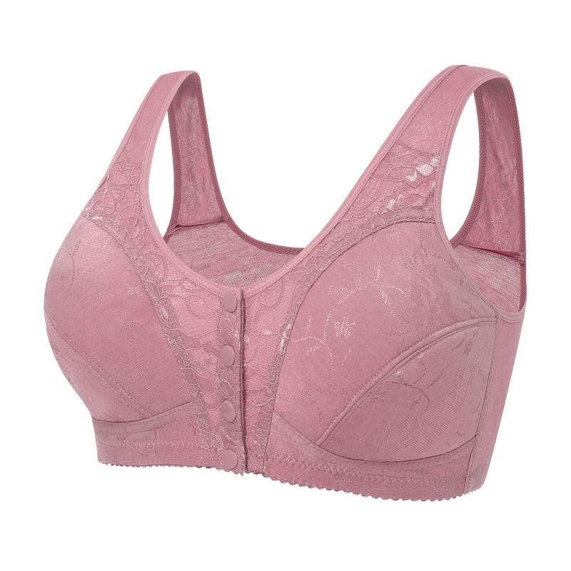 Underwear Front Buckle No Steel Ring Bra Vest Thin Large Size Bra Front Buckle Nursing Underwear Fabric Is Soft Light and Breathable