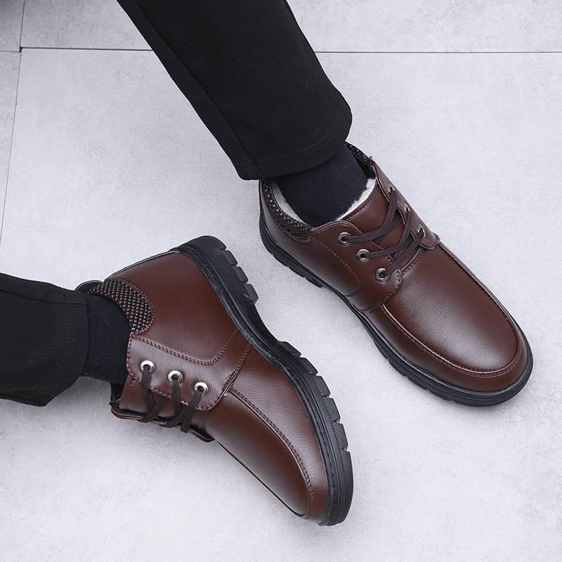 Winter Cotton Shoes All-match Warm Father Shoes Plush Thick High Top Cotton Shoes Men's Boots