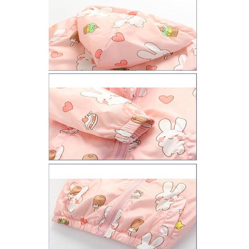 Baby Girl Lovely Rabbit Cartoon Jacket Hoodie Long Sleeve Windbreaker Children Clothing