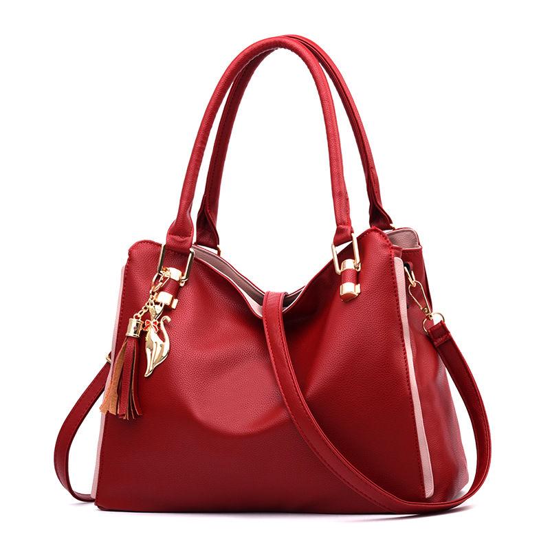 Big capacity European and American style Shoulder Handbag Trendy wild Woman bag Patent leather bag