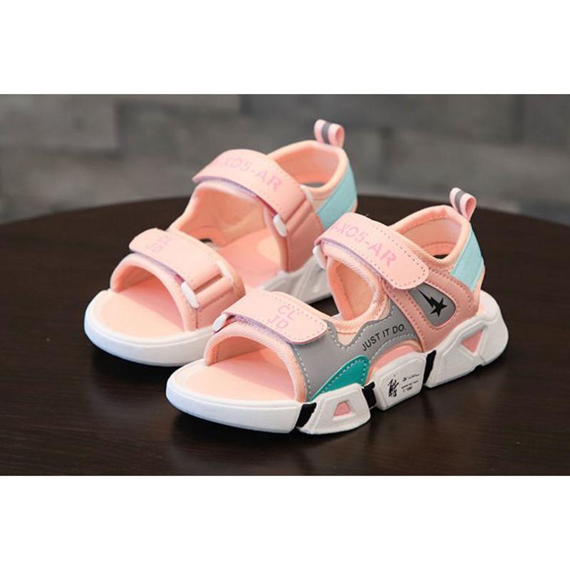 Girls Boys Sandals Beach Shoes Summer Open-toed Breathable Children's Princess Shoes Female Student Sandals