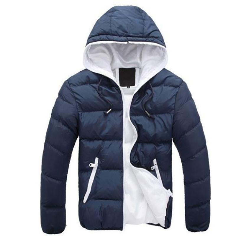 Men's Feather-padded Jacket Lightweight Casual Men's Jacket Autumn and Winter Youth Hooded Jacket