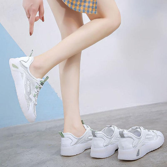 Summer Trend of Small White Shoes Mesh Thin Breathable Sneakers Women's Comfortable Shoes for Running