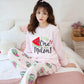 Coral Velvet Pajamas Women's Long-sleeved Thickened Plus Velvet Home Clothes Can Go Out, Leisure Suits Are Soft and Do Not Shed Hair and Do Not Fade