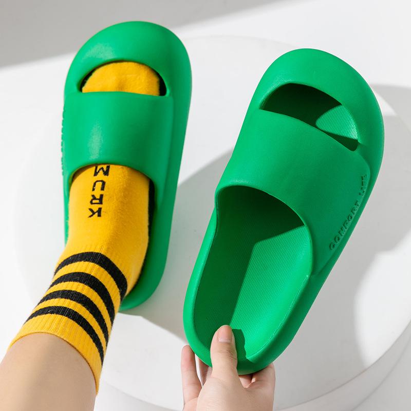 Soft Sandals and Slippers Thick Bottom Indoor Home Women Summer Home Non-slip Outer Wear Soft Bottom Toe Slippers Men