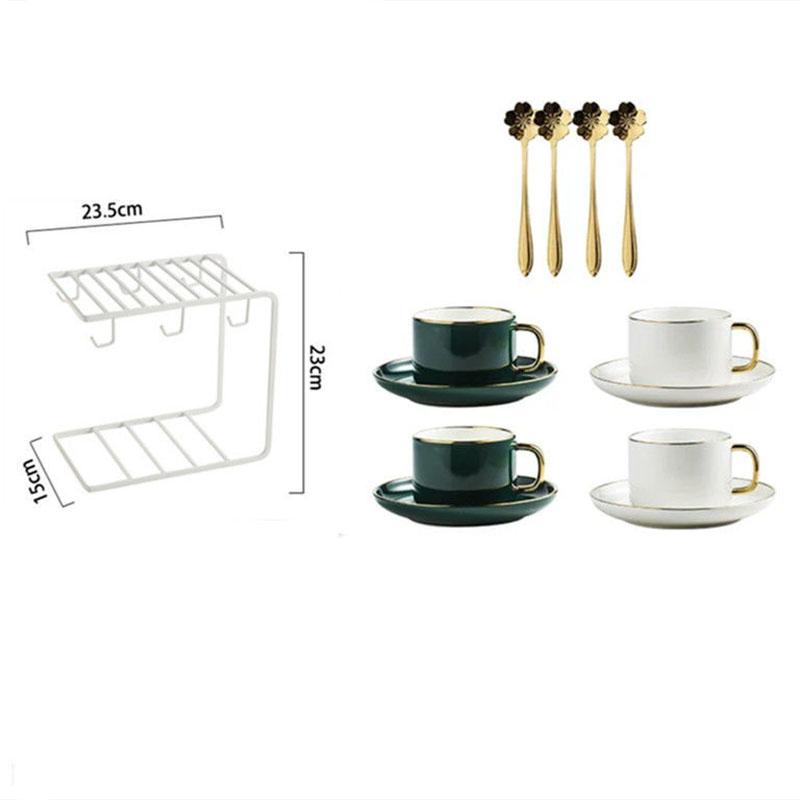 British Home Breakfast Exquisite Ceramic Coffee Cup Set Luxury Scented Tea Cup Stirring Garland Cup Water Cup