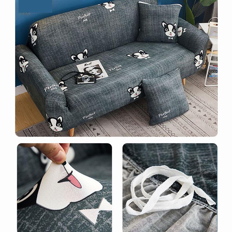 Magic Sofa Cover Printed Sofa Slipcover for Sectional Sofa Universal Modern L Shape Sofa Cover Elastic Stretch Couch Covers for Living Room