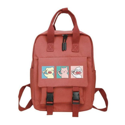 Cute Backpacks Women Waterproof Backpack Nylon Lovely Cartoon Daily Travel Softback Mochila Escolar