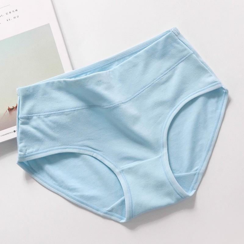 4Pcs/Set Women's Solid Color Seamless Underpants Female Breathable Skin-friendly Panties High-waist Comfortable Cotton Crotch Briefs