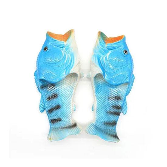 Fish Slippers Non-slip Funny Parent-child Slippers Home Waterproof One Word Drag Couple Sandals and Slippers Flip Flops