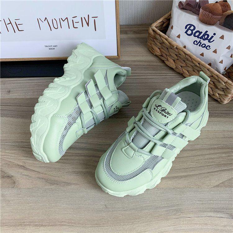 Women's Chunky Sneakers 2020 Fashion Women Platform Shoes Lace Up Vulcanize Shoes Womens Female Trainers Dad Shoes