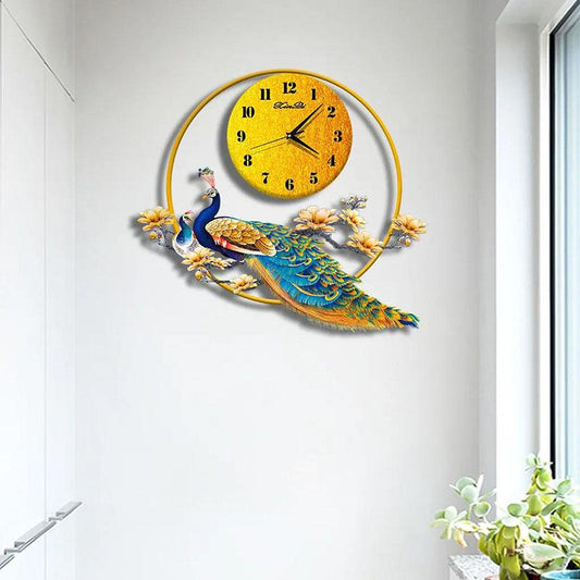 Clocks and Watches Wall Clocks Living Room Porch Home Personality Creative Peacock Decoration Clock Modern Minimalist Mute Wall Hanging Watch