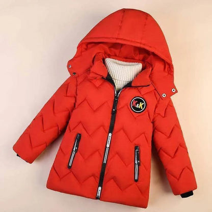 Children's Clothing Baby Winter Children's Cotton-padded Jacket Boy's Down Jackets Warm Cotton-padded Jacket with Velvet Thick Casual Korean Coat