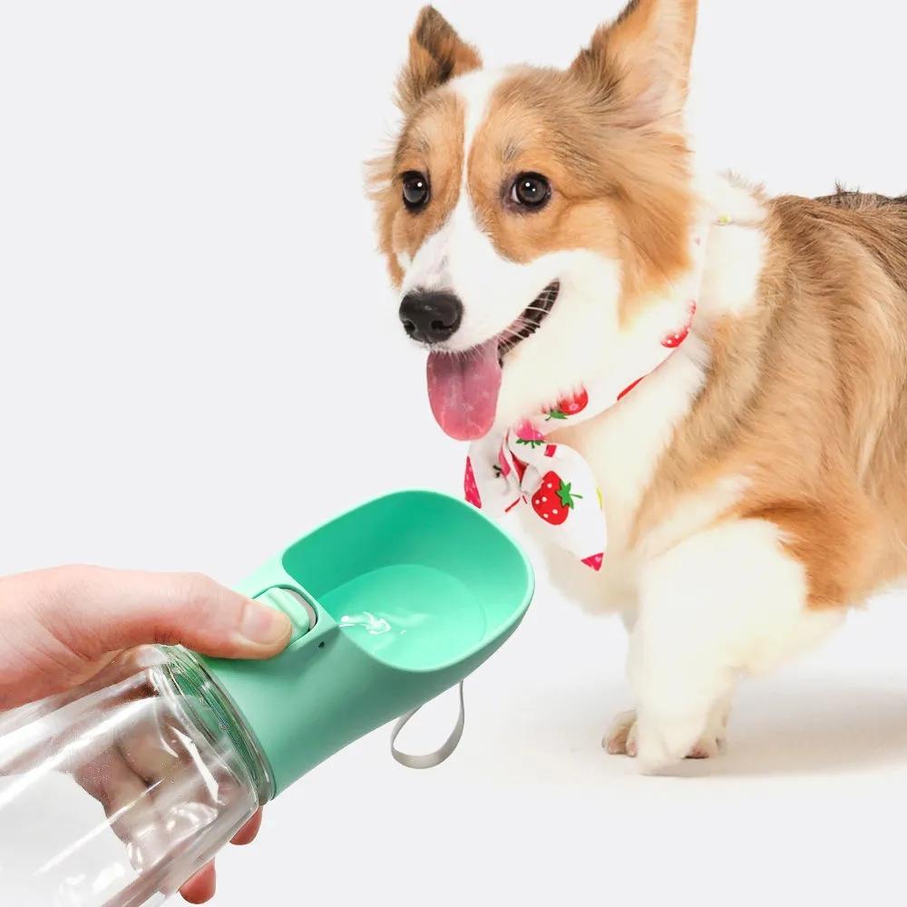 Dog Going Out Water Bottle Portable Water Food Cup Outdoor Drinking Fountain Walking Dog Drinking Device Portable Pet Accompanying Water Cup