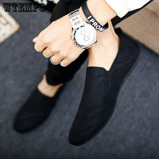 Casual Shoes Men Loafers Fashion Comfortable Flat Shoes Slip on Leather Driving Shoes