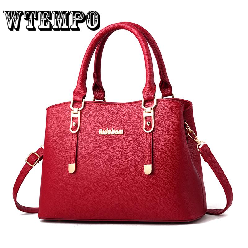 Handbags Fashion PU Tote Women Leather Handbag Messenger Shoulder Bags