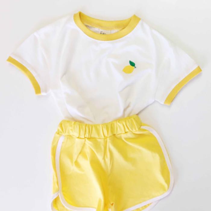 Korean Children's Clothing Baby Children's Suit Summer Cute Fruit Pattern Short Sleeve Shorts Casual Suit