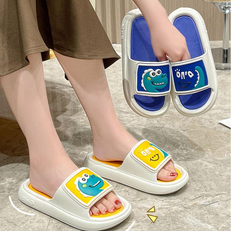 Cartoon Dinosaur Slippers Summer Men and Women Non-slip Slippers Beach Outdoor Slippers Indoor Bathroom Slippers Unisex