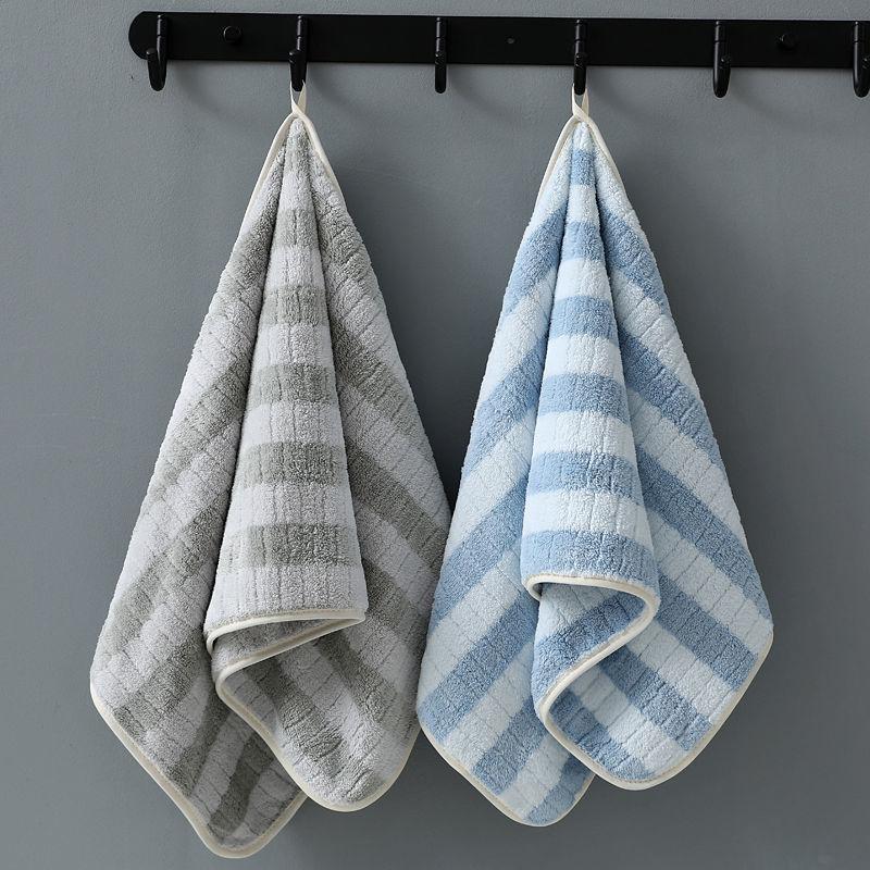 2pcs Pure Cotton Towel Household Men and Women Wash Face Bath Towel Thickened Quick-drying Water-absorbing Soft Towel