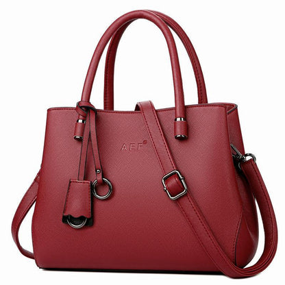 Pure Color Elegant Genuine Leather Luxury Top-Handle Bags Large Capacity Personality European Style Crossbody Bag Handbags Women tote bag