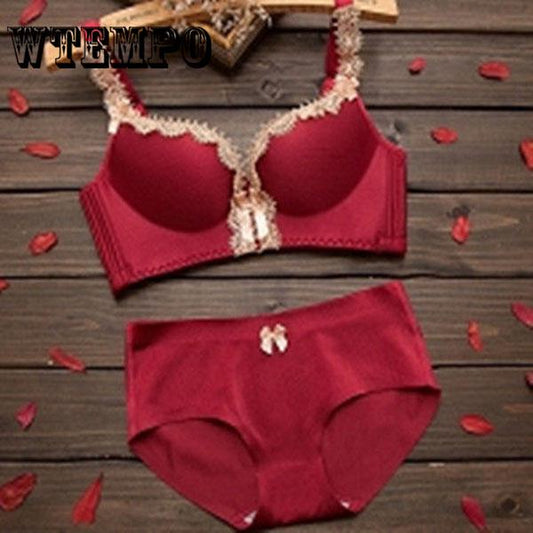 Bra Set Seamless Underwear Padded Push Up Bra For Small Chest Women Bra and Panty Sets