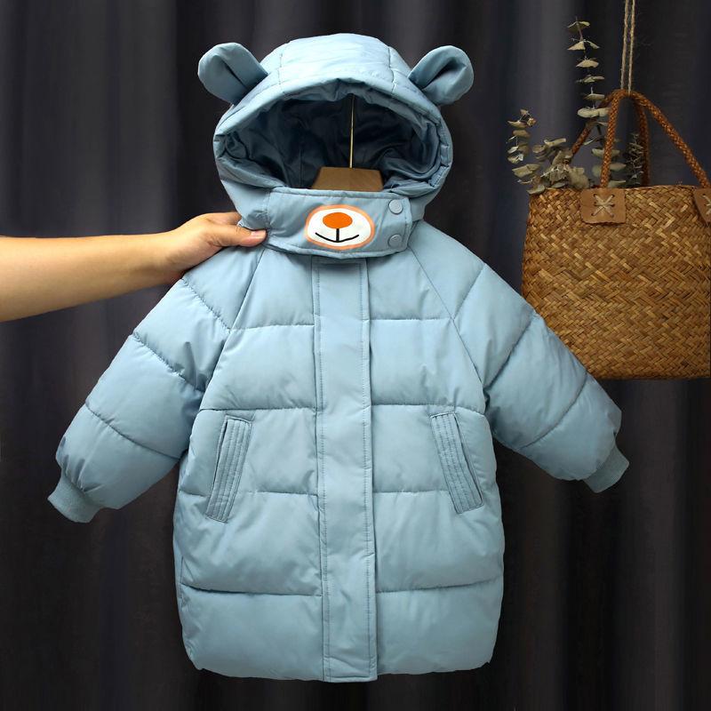 Children's Down Padded Jacket Mid-length Boys' Padded Jacket Girl's Baby Padded Jacket Foreign Fashion Outer Wear Winter Children's Clothing