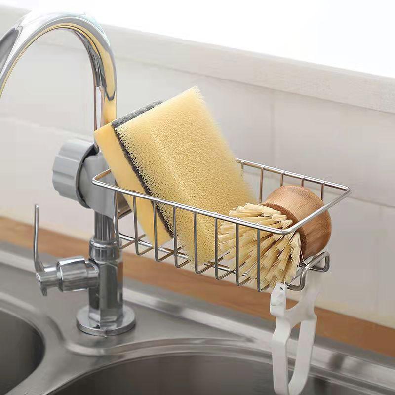 Faucet Rack Stainless Steel Kitchen Sink Storage Telescopic Drain Artifact Rack Sink Sink Rag Basket Home Organizer towel rack Storage Rack