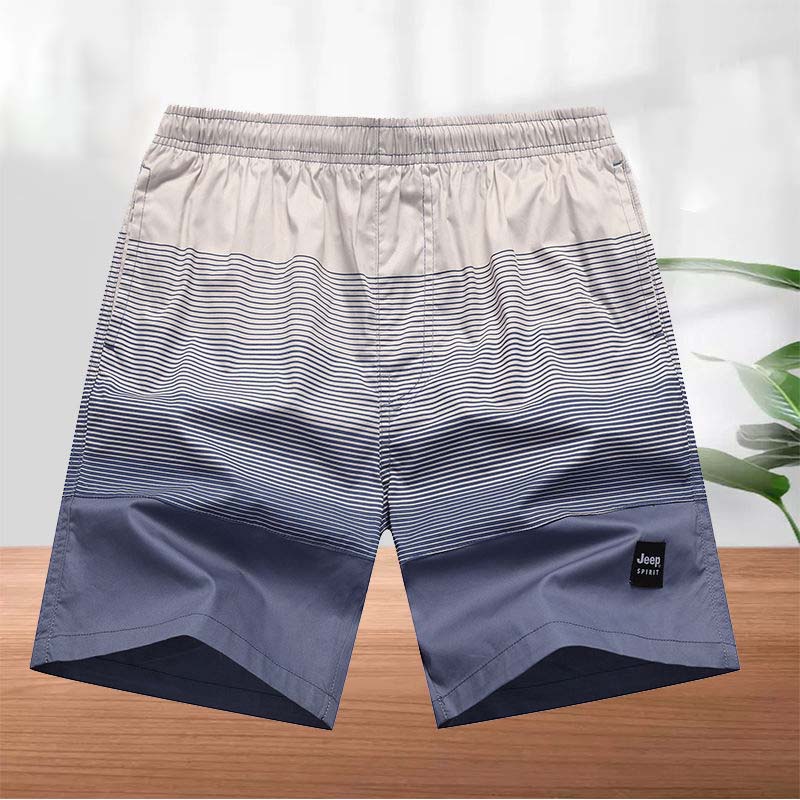 Men's Summer Five-point Pants Pure Cotton Sports Casual Pants Loose Large Size Beach Pants