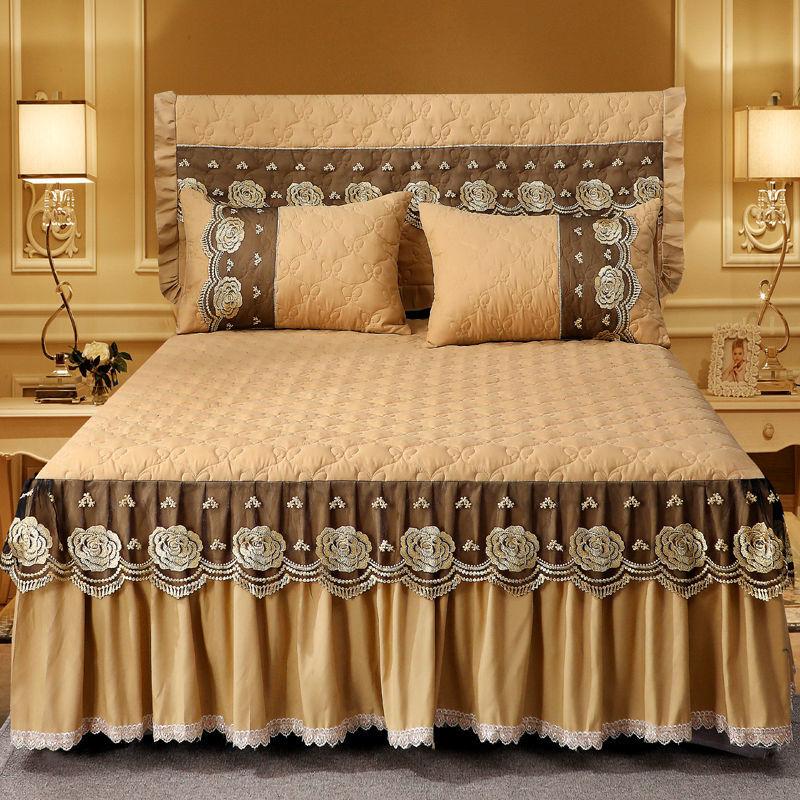 European-style Thick Lace Bed Skirt Bedroom Home One-piece Bedspread Sheets