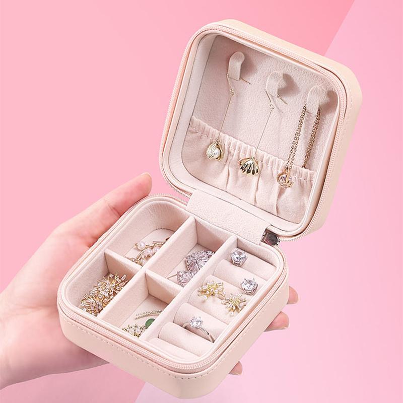 2021 Jewelry Organizer Display Travel Jewelry Case Boxes Portable Jewelry Box Leather Storage Organizador