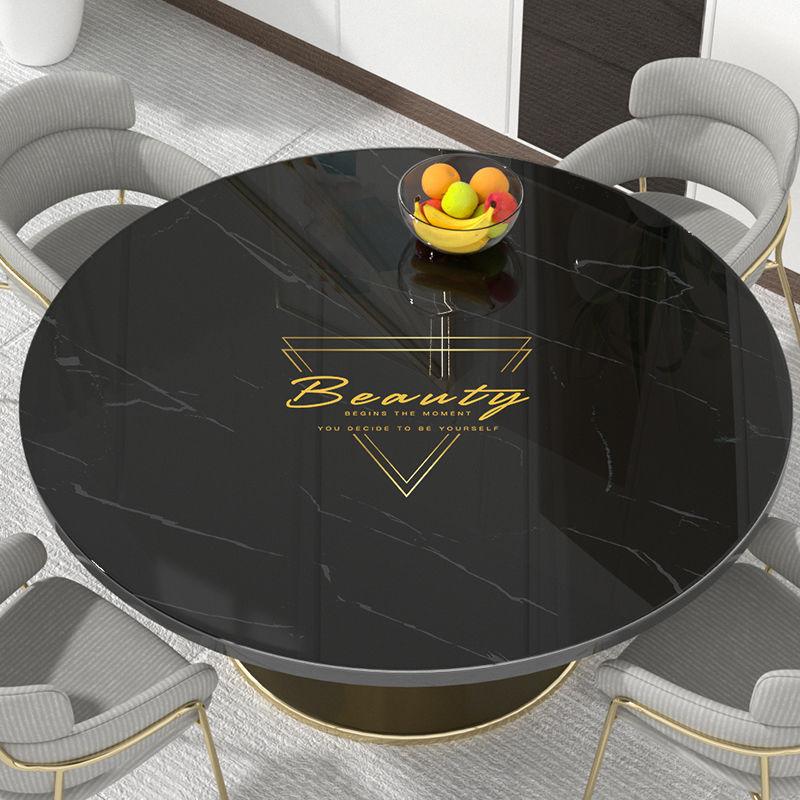 Round Table Table Mat Waterproof and Oil-proof Disposable Tablecloth Tea Table Tablecloth Anti-scalding Household Tablecloth Pvc Nordic Style