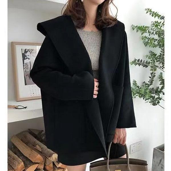 Double-sided Autumn and Winter All-match Woolen Coat French Cloak Woolen Coat Female Student Jacket