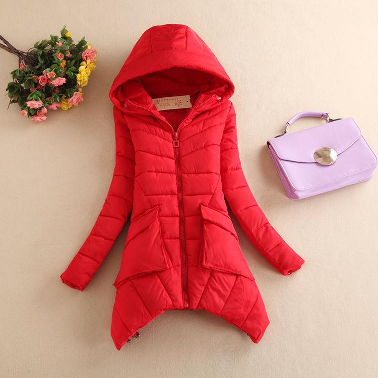 Winter Women Parkas Ladies Casual Mid-length Coats Winter  Plus Size  Hooded Jackets Cotton Parkas Warm Coat Outwear