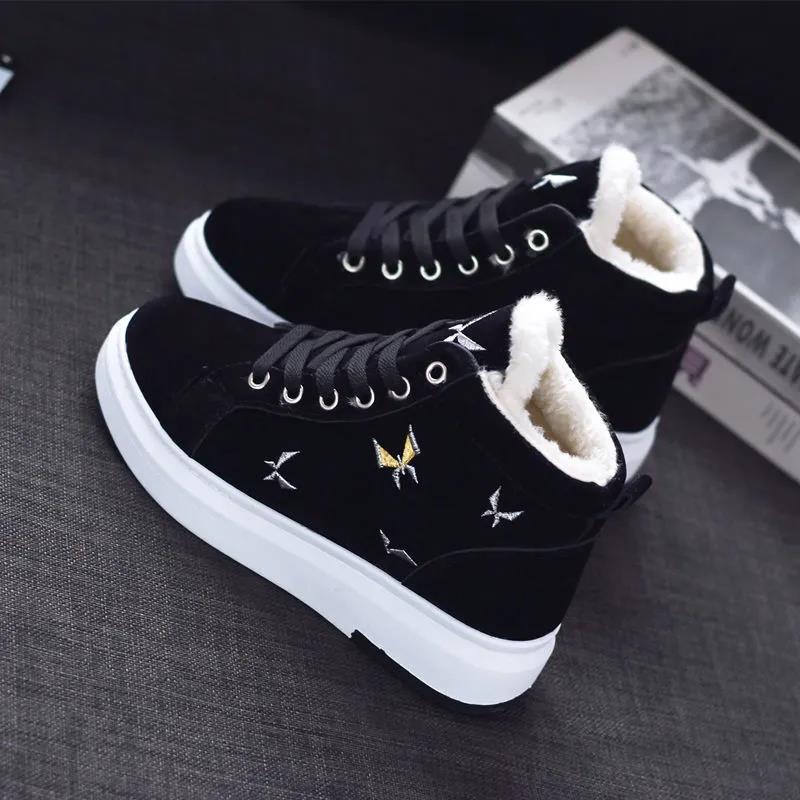 Winter Plus Velvet Thick All-match Warm Shoes Autumn and Winter Shoes Snow Boots Women