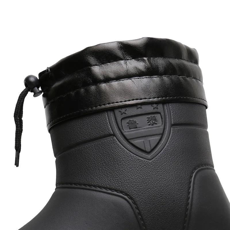 Ultra-light Foam Rain Boots Plus Velvet High-top Snow Boots Waterproof Food Boots One-piece Thickened Non-slip Water Shoes