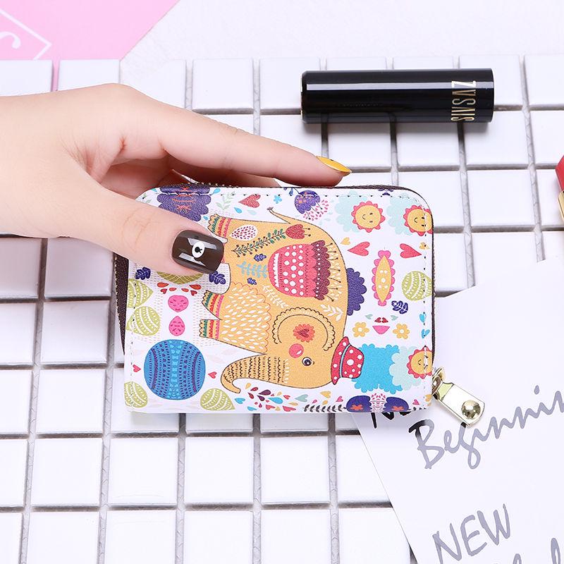 Lady cute cartoon personality compact multi-functional Mini multi-card set budding pocket bag lady