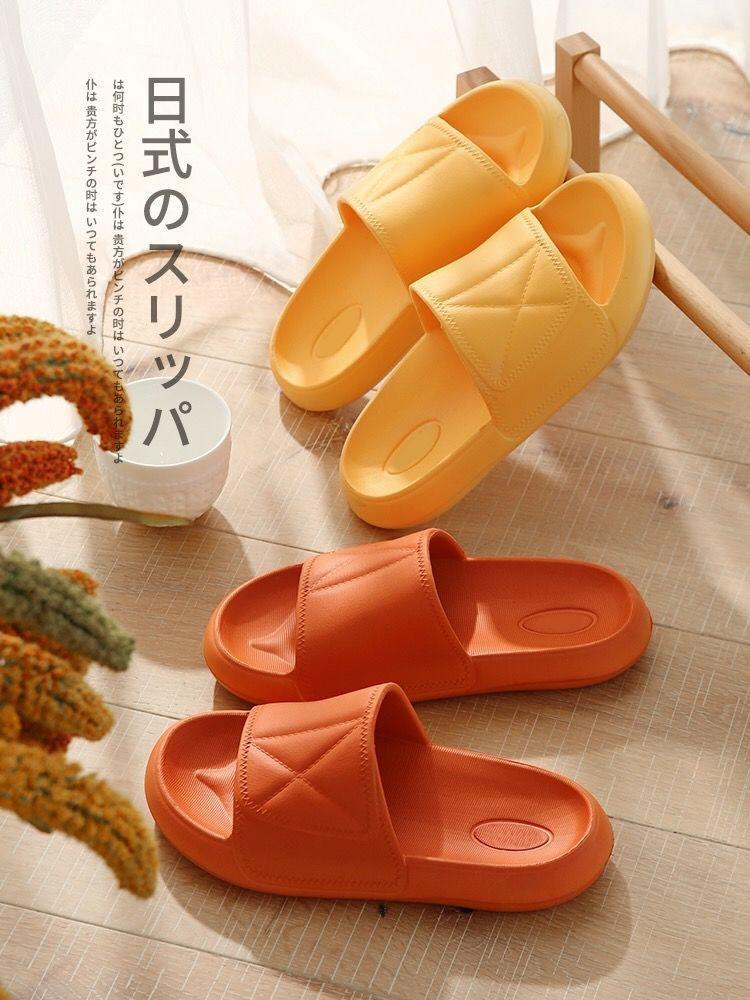 Eva Thick-soled Slippers  Women  Men  Summer Home Indoor Bathroom Bath Soft Bottom Non-slip Slippers