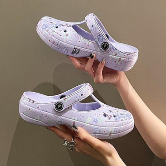 Hollow Shoes Women's Summer Hollow Baotou Drag Household Non-slip Breathable Fashion Soft Bottom Beach Ladies Sandals and Slippers