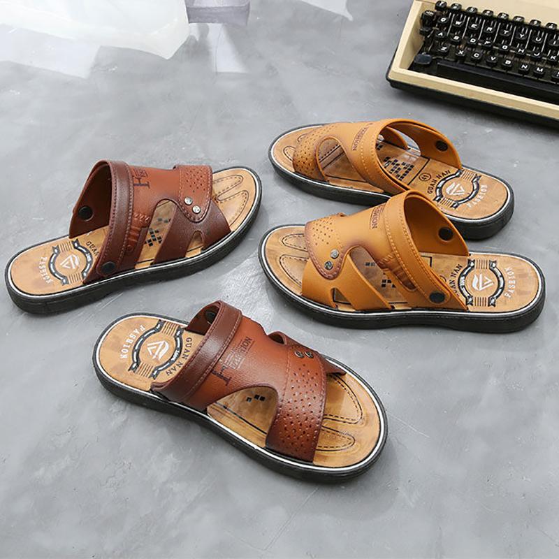 Men's Summer Sandals Soft Non-slip Korean Beach Shoes Casual Men's Sandals and Slippers