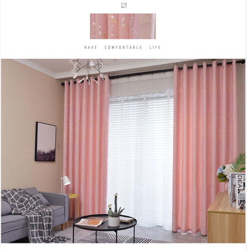 Thickened High Blackout Curtains Finished Living Room Shading Net Red Rental Room High-end Bedroom Curtains (150×270cm)