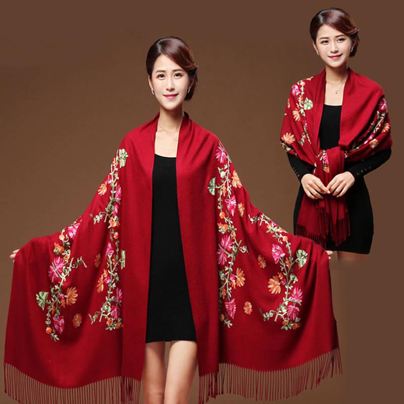 Women Fashion Accessories Elegant Printing Scarf Imitation Cashmere Warm Shawl