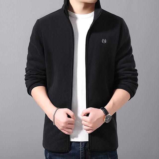 Autumn and Winter Men's Jacket Thin Outdoor Cardigan Casual Loose Large Size Middle-aged and Elderly Jacket Men's Clothing